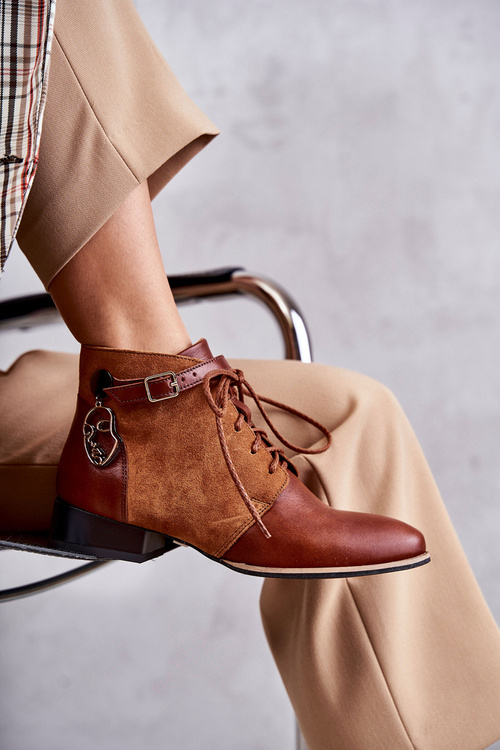 Dámské kožené kozačky Maciejka 5743A-29 Hněde