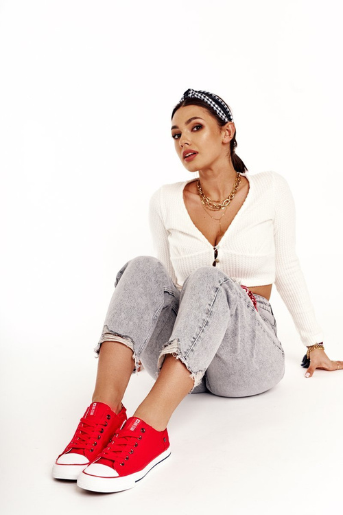 Dámské Klasické Nízké Tenisky Big Star DD274339 Červené