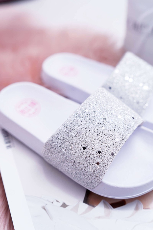 Detské žabky Big Star White Glitter AA374086