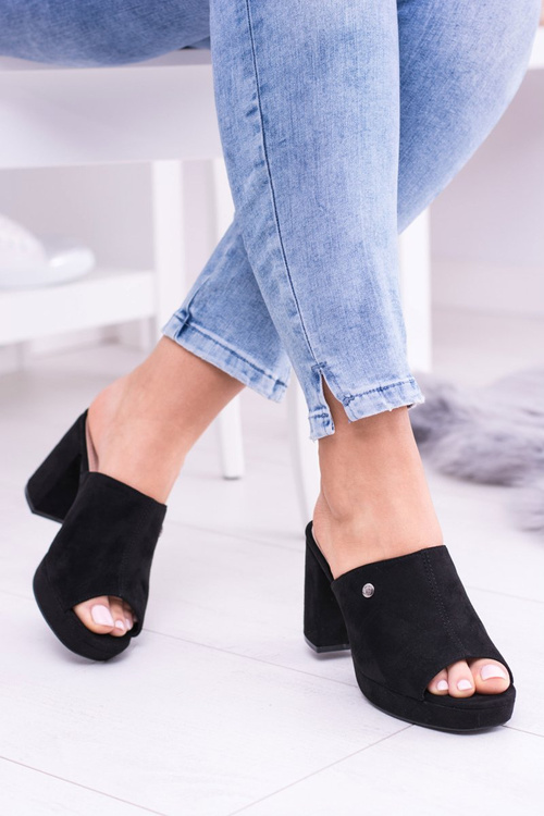 Černé Dámské Pantofle Elegante