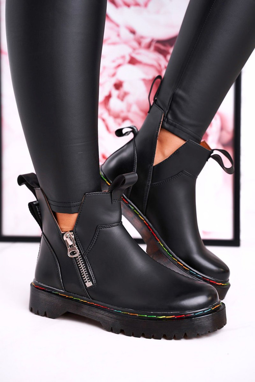 Dámske topánky Jodhpur s farebným piercingovým čiernym addisonom