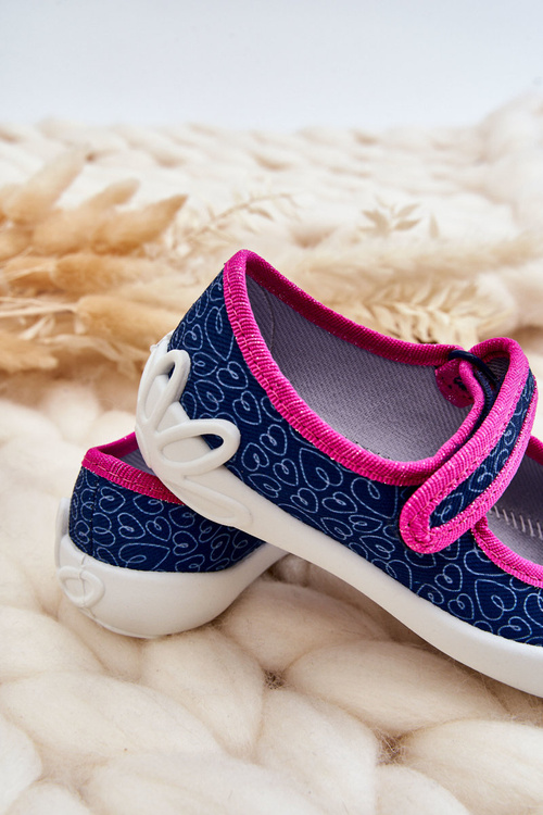 Dětské pantofle Balerína Befado Medvídek 114X505 Námořnická modrá