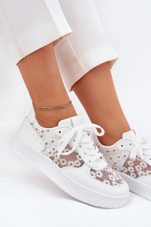 Síťové Dámské Tenisky Sedmikrásky Bílé Jenithra