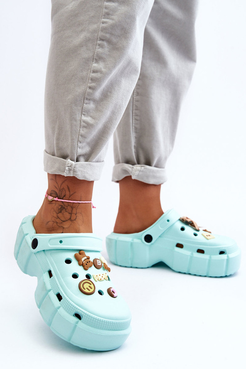 Dámské pěnové šlapky Kroksy se zdobením Zelené Marlett