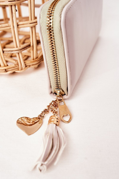 Velká Dámská Peněženka S Přívěskem Šedozelená