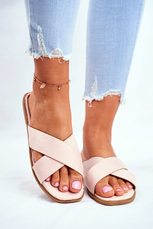 Dámské Nazouváky s Křížové pásky Béžové Philippines