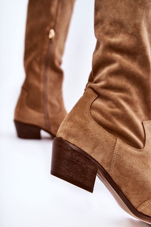 Dámské boty na vysokém podpatku Lewski Shoes 3235 Béžove