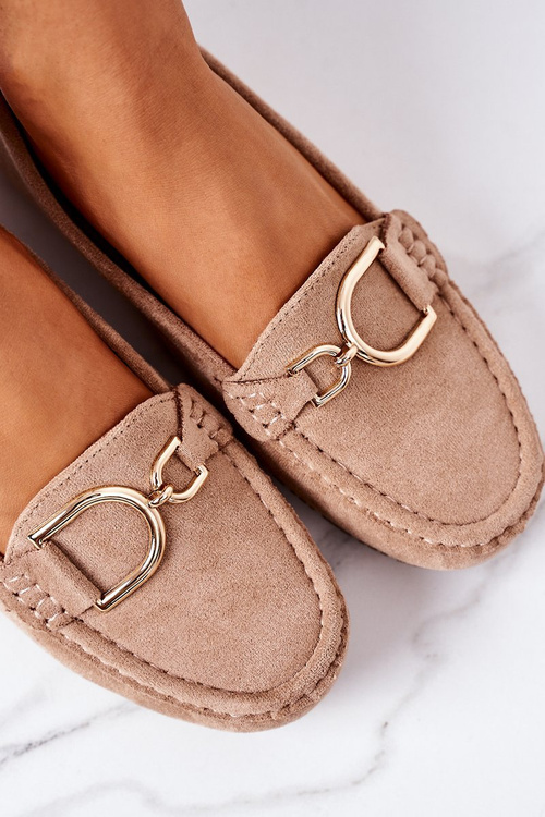 Dámské Semišové Mokasíny Světle Hněde Downtown