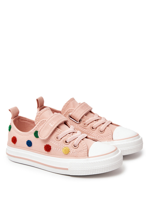 Detské tenisky na suchý zips Veľká hviezda JJ374054 Pink