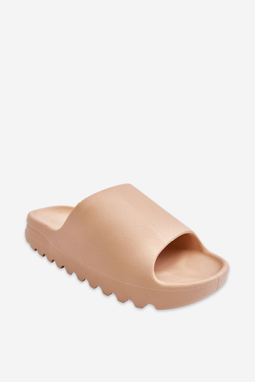 Módne žabky na platforme Beige Estella