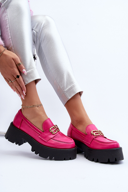 Zazoo 20164 Dámske Mokasíny Z Prírodnej Kože Fuksia