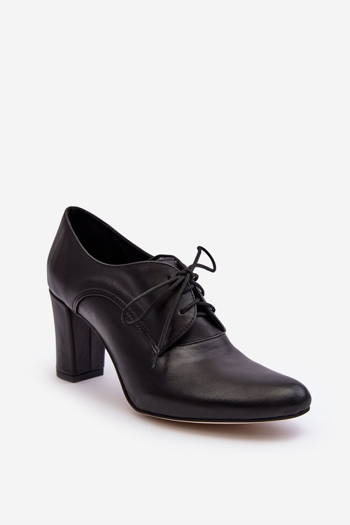 Čierna kožená topánky Mavitte