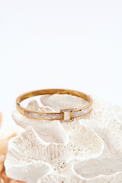 Perla-zlato náramok z nehrdzavejúcej ocele