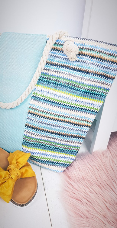 Veľká plážová taška s mätovým lanom