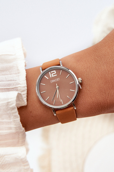 Dámské Hodinky Ernest Tmavě béžová Sandmill