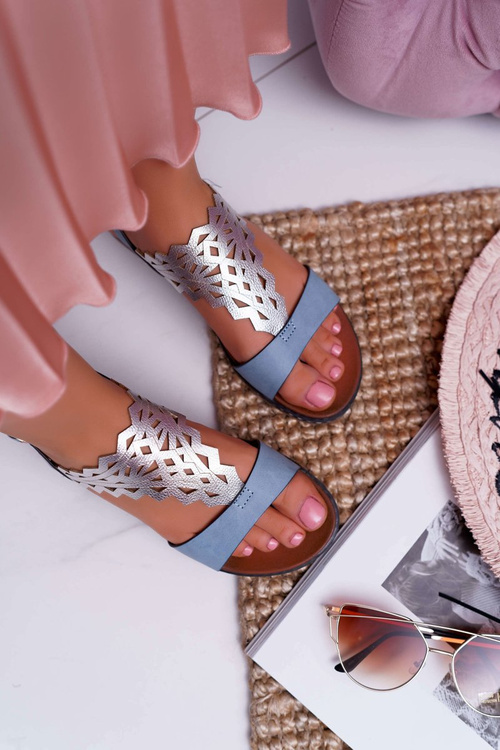 Dámske ploché sandále Sergio Leone SK011 Blue Lirielle