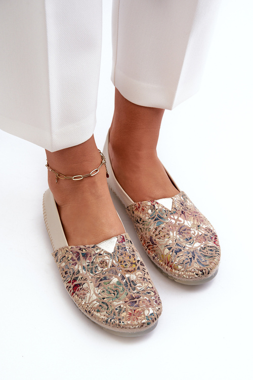 Dámské kožené baleríny Maciejka 1930B-04 Beige