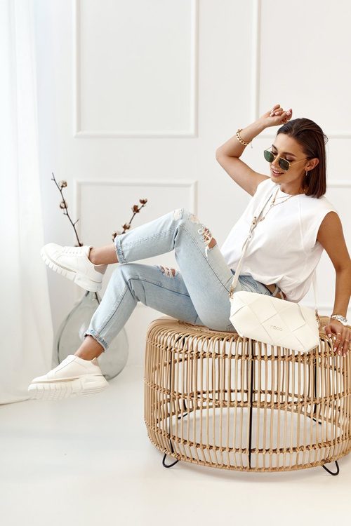 Dámská Sneakersy Na Platformě Bílé Béžové Riri