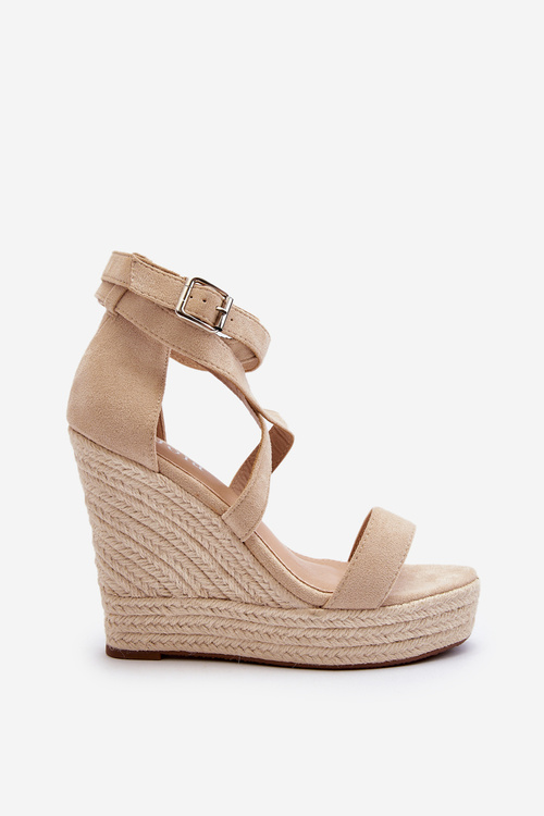 Sandalové Sandály S Plétěnkou Beige Salthe