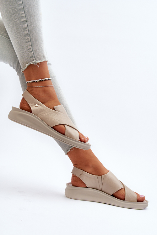 Čierne sandále z kože Morgan