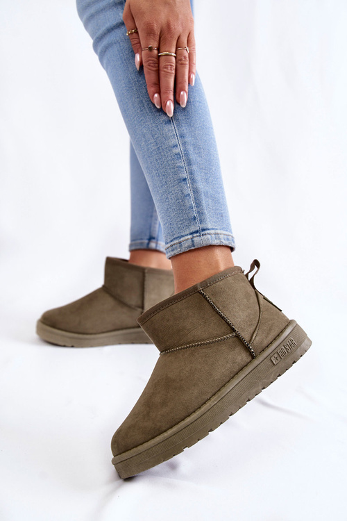 Ženské izolované snehové topánky Veľká hviezda KK274292 Khaki