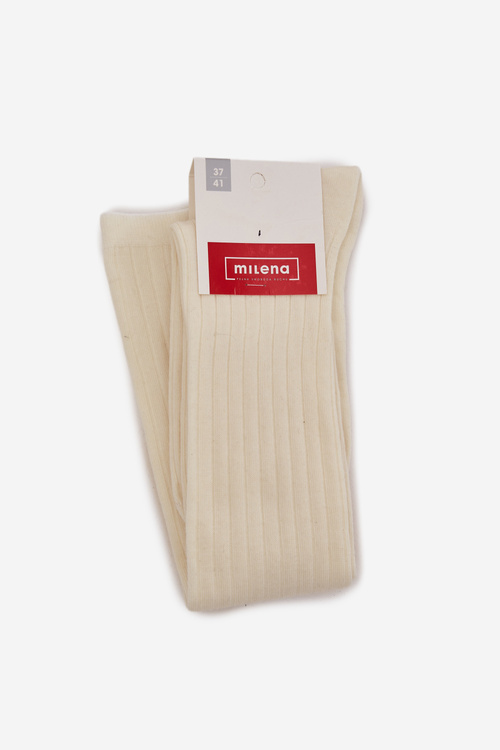 Merino vlnené podkolienky Ecru