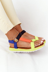 Dámske sandále na gumovom jedinom viacfarebnom cudzinci