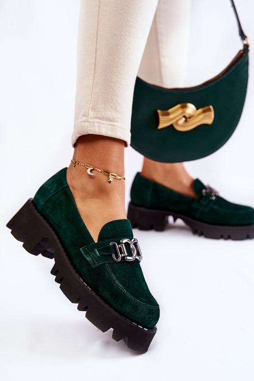 Semišové boty se zdobením Laura Messi 2489 zelene