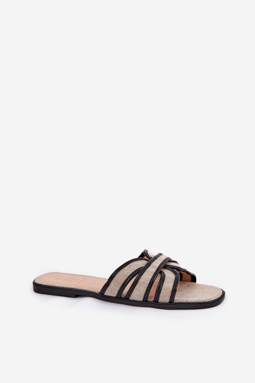 Plné Dámské Pantofle S Mašlí Béžové Tobin