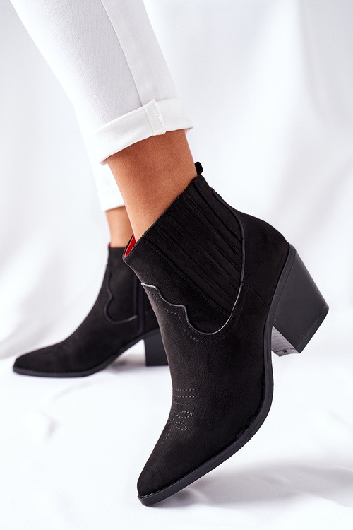 Dámsky čierny beamhurst Suede Cowboy topánky