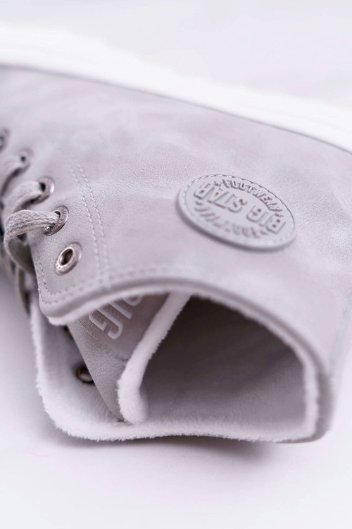 Dámské Tenisky Big Star Vysoké zateplené Šedé EE274114