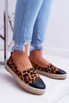 Dámske leopardové byty espadrilles