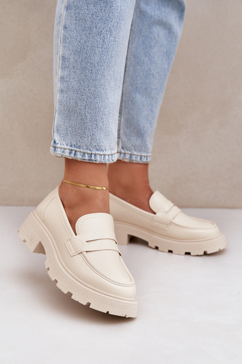 Dámske Mokasíny Z Eko Kože Svetlo Béžové Sendall