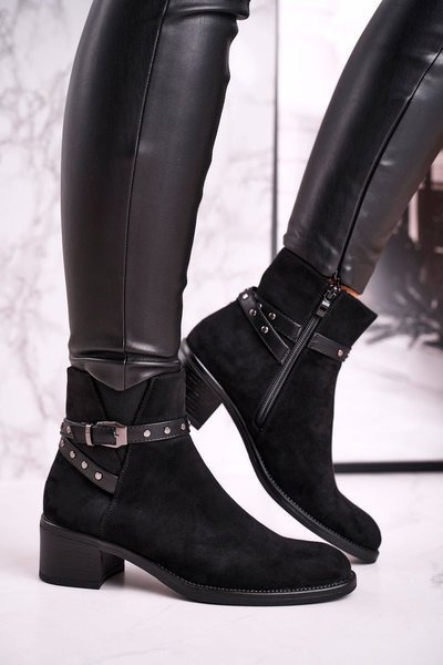 Dámské Kotníkové Boty Sergio Leone Semišově černě BT615