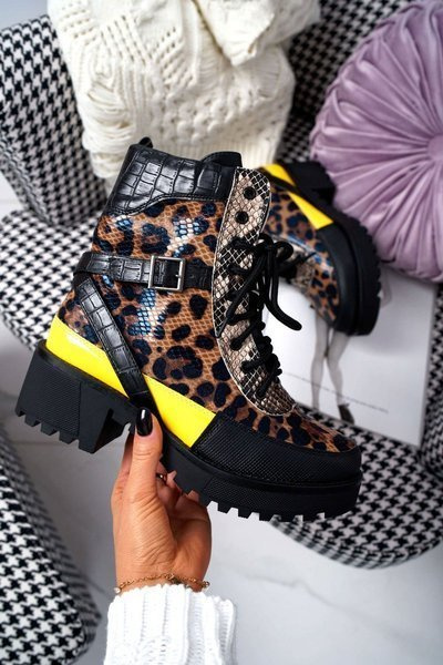 Dámské Kotníkové Boty Leopard Femida