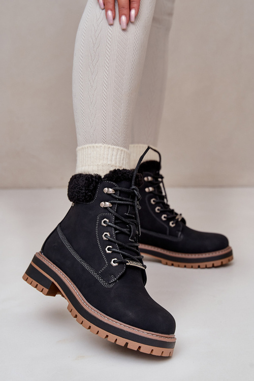 Zateplené dámské boty Big Star OO274A287 Černé