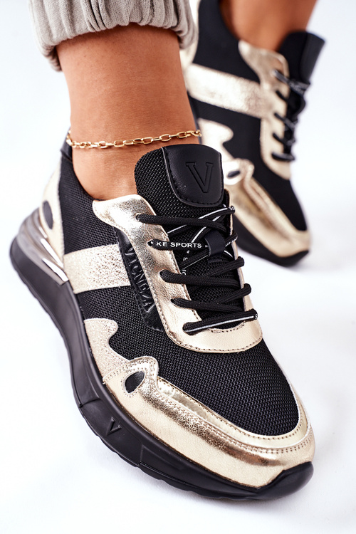 Dámske športové topánky Čierne a zlaté Manitoba