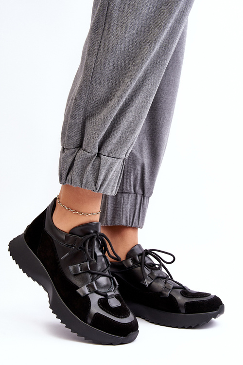 Dámske kožené športové topánky M01/2 Zazoo Black