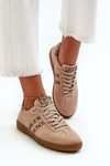 Zazoo N1068 Semišové Nízké Dámské Tenisky Beige