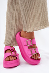 Dámské Sandały Na Platformě Se Zlatými Přezkami Fuchsie Zorila