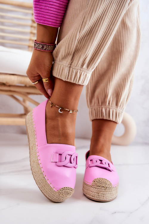 Klasické Espadrilky Na Platformě růžove Julianne