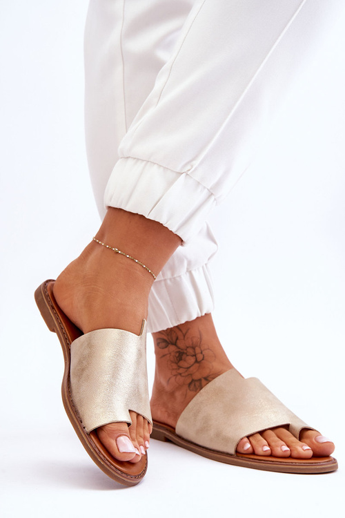 Dámska kožená kožená flip -flops svetlo -amitovaný amit