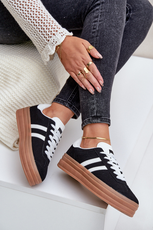 Dámské tenisky na platformě černé Egelia