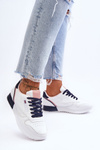 Merida White a Navy Blue-Navy Blue-Navy Blue Sports Shoe Shoes na platforme