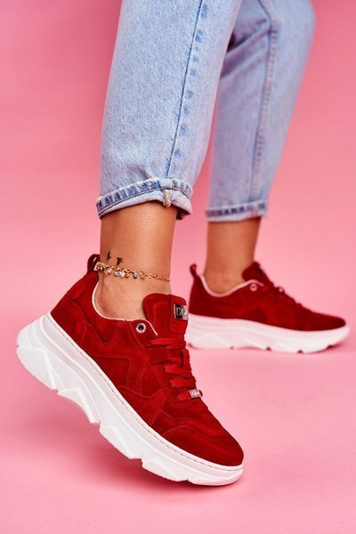 Dámská Sportovní Obuv Goe Kožená červená FF2N3017