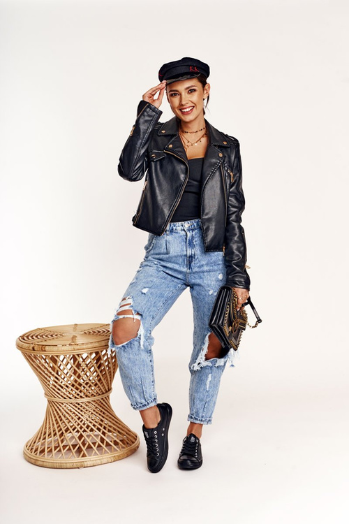 Dámske kožené tenisky Big Star Black V274871