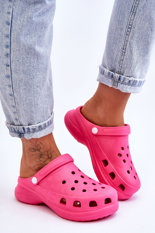 Pěnové Sandály Crocs Na Robustní Podrážce Tmavě růžová Katniss