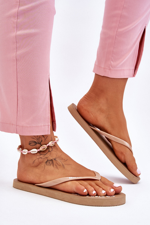 Pohodlné flip -flops Big Star LL274796 béžová