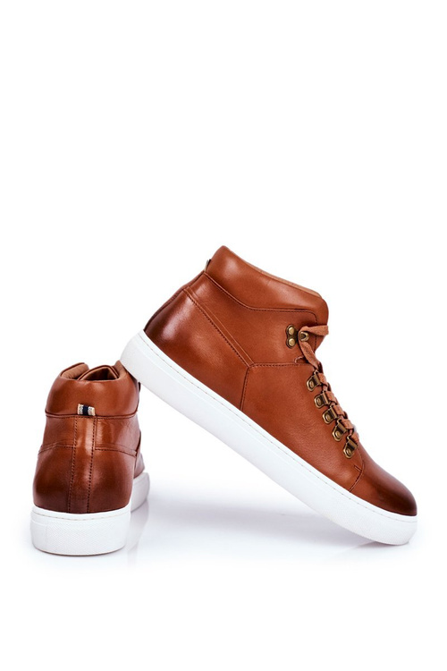 Pánske kožené tenisky Goe Brown GG1N3011
