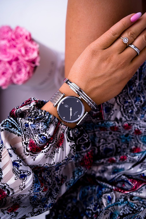 Dámsky GG Luxe Watch široký náramok Vivena Silver